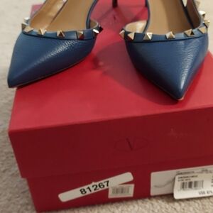 Valentino Blue Studded Women's Shoes
